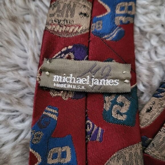 Michael James Vintage NFL Football Neck Tie NFC Division Made In USA - Picture 4 of 4